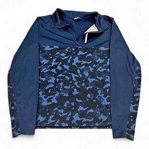 The North Face Men's M Lightweight Half-Zip Shirt Jacket Navy Camo